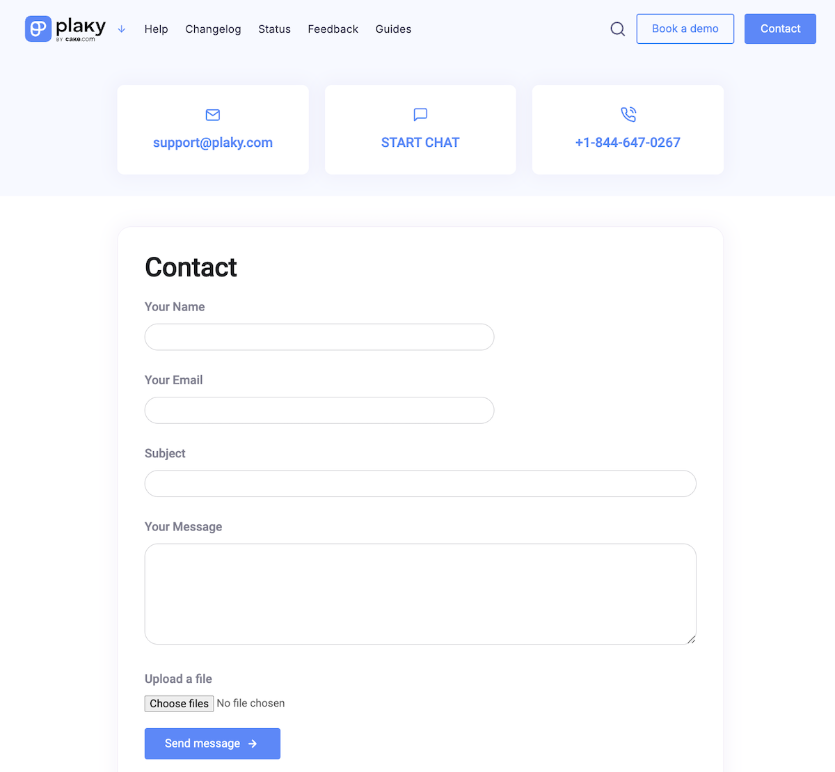 Contacting Plaky's support