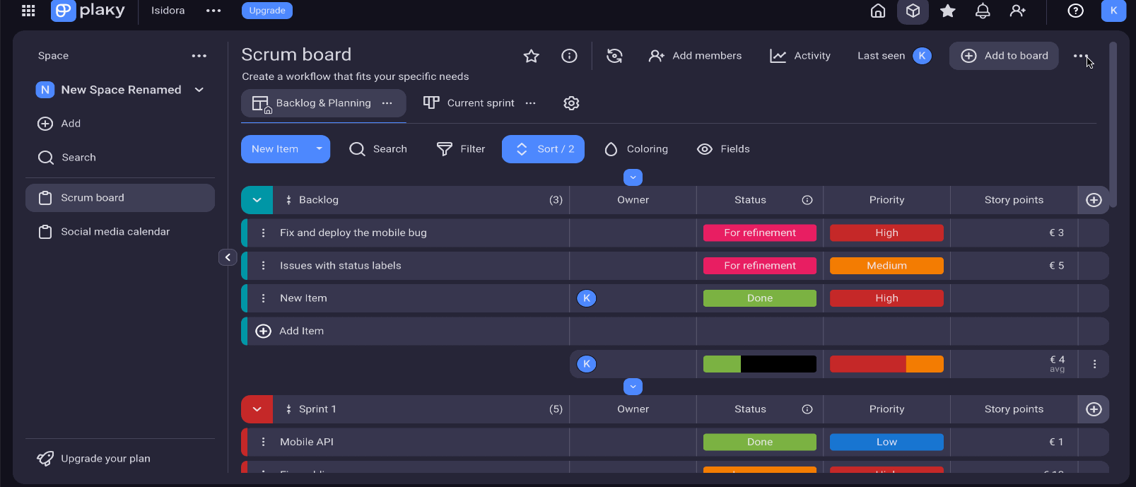 Importing a CSV file to a Plaky board