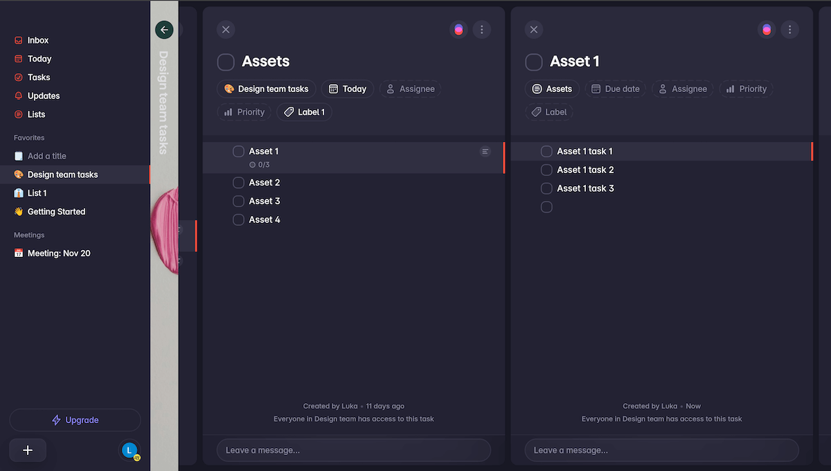 Subtasks in Superlist