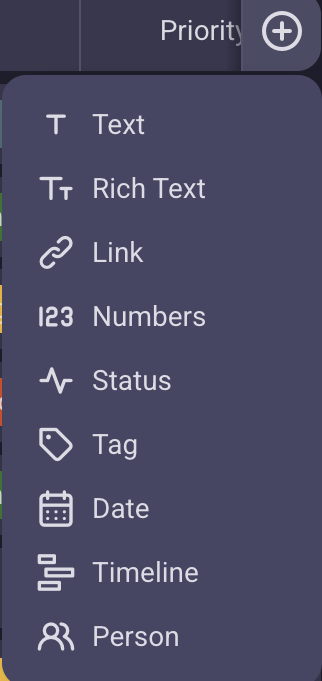 Plaky's custom fields