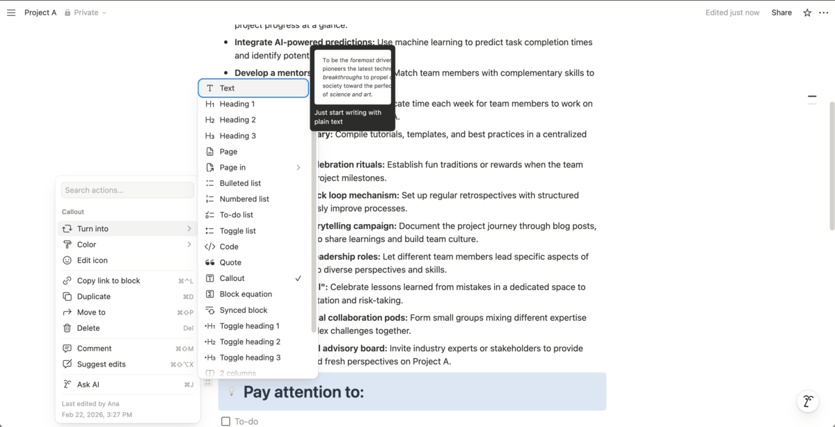 Notion’s building blocks