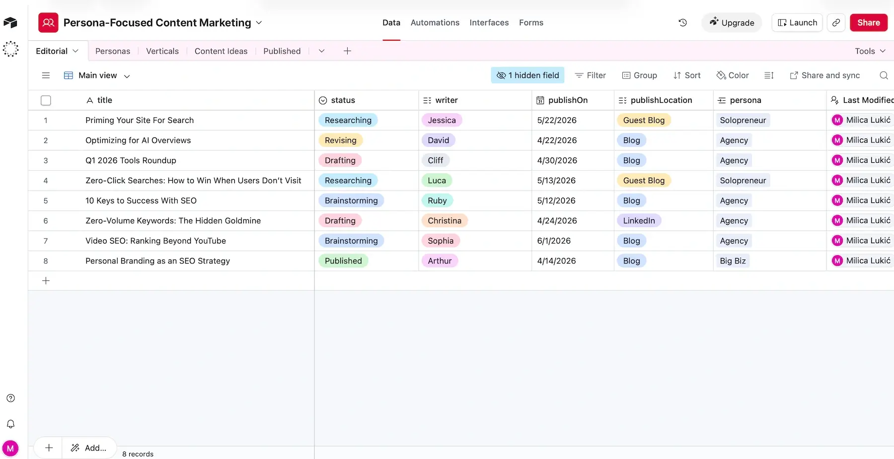 Airtable’s UI