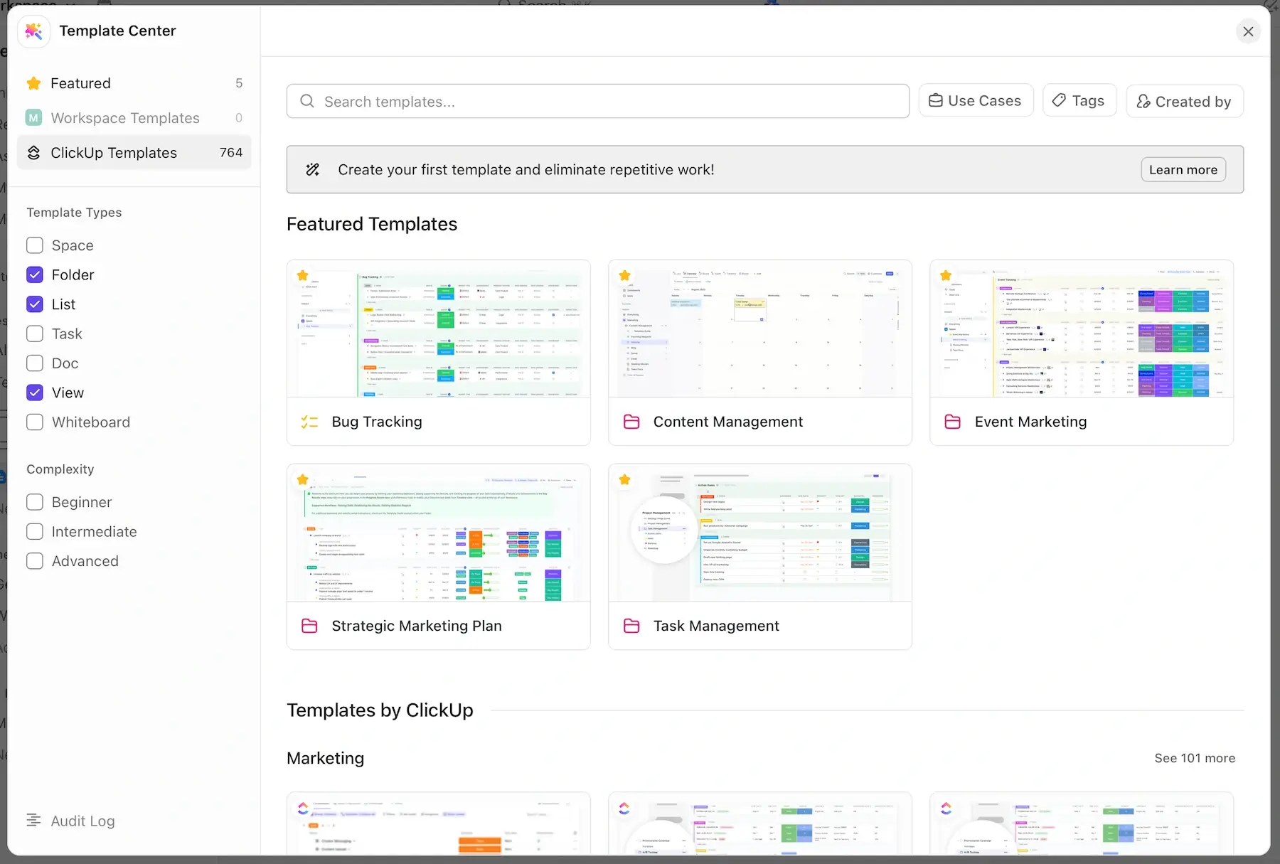 Templates in ClickUp