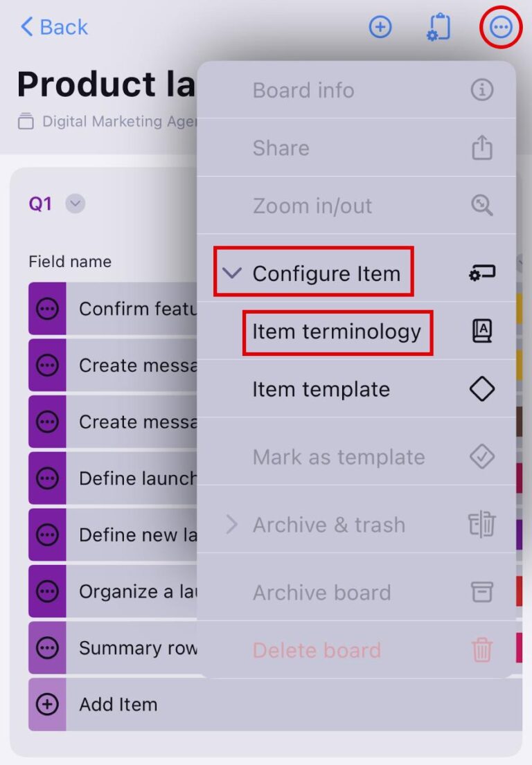 Manage Item - Plaky Help