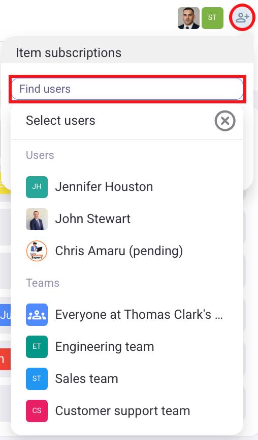 add item subscribers