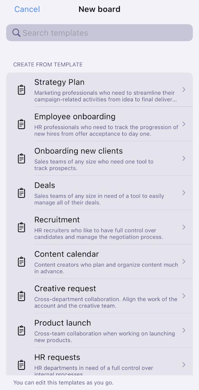 Board Template - Plaky Help