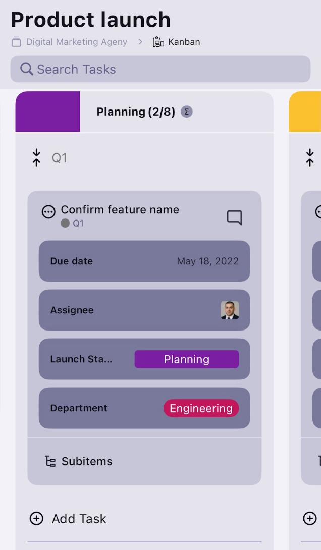 Kanban view on IOS