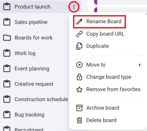 Manage Board - Plaky Help