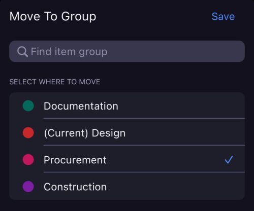Move Item to Group - Plaky Help