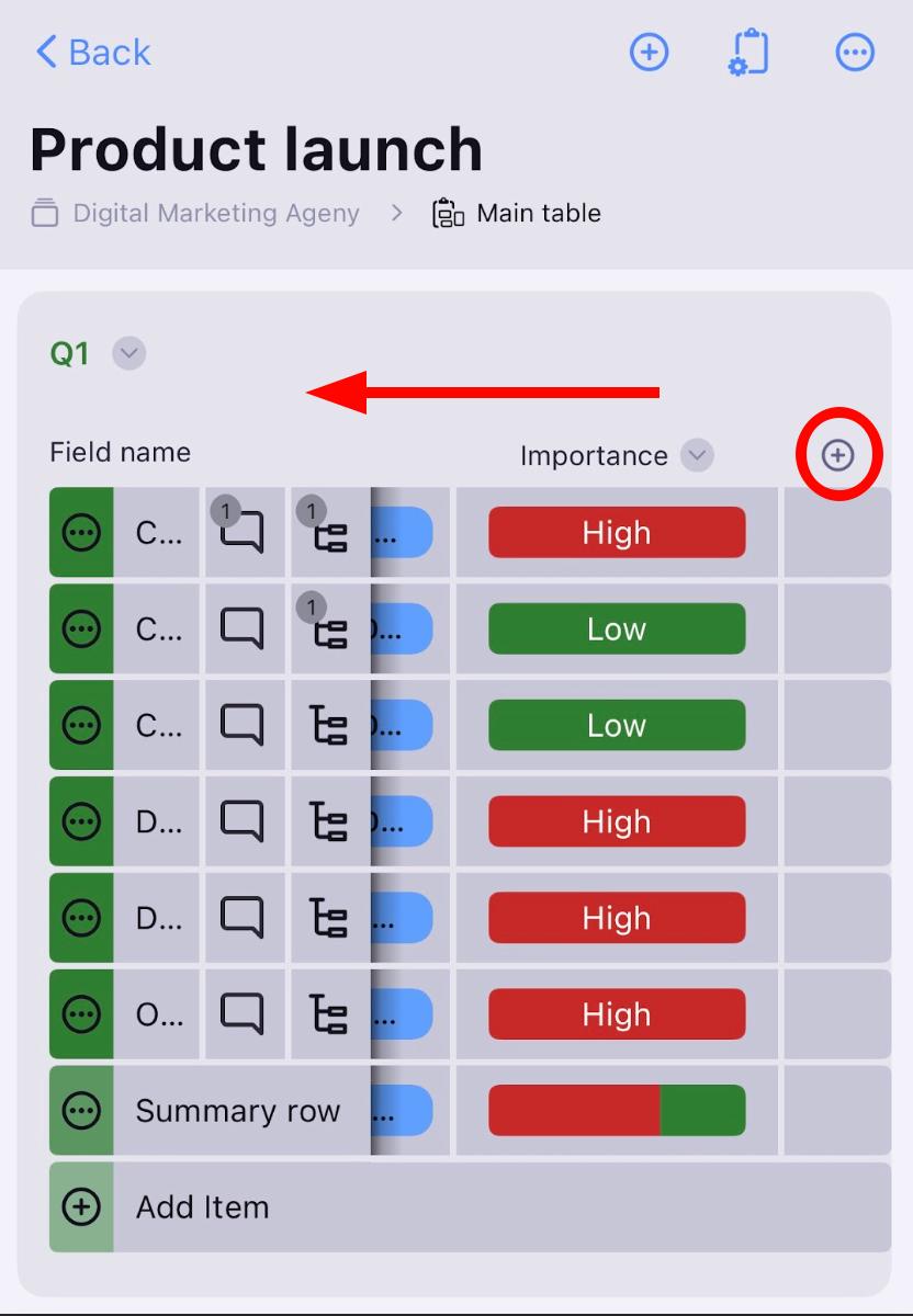 add board field on ios