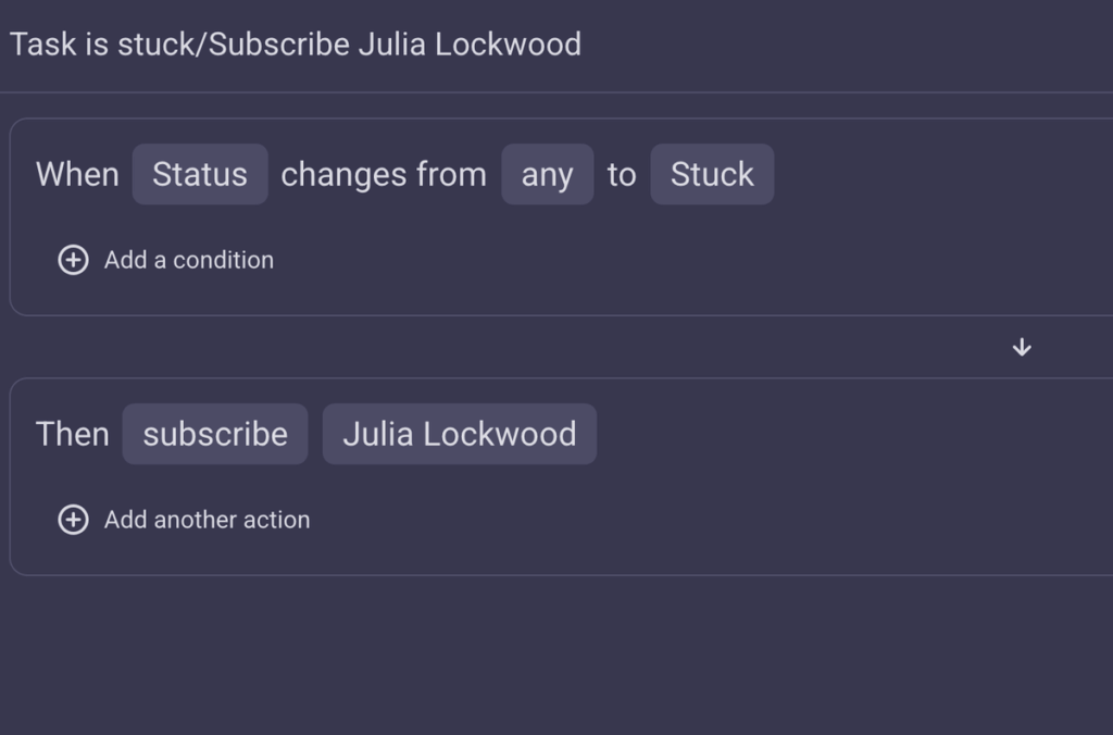 Board automations in Plaky project management software