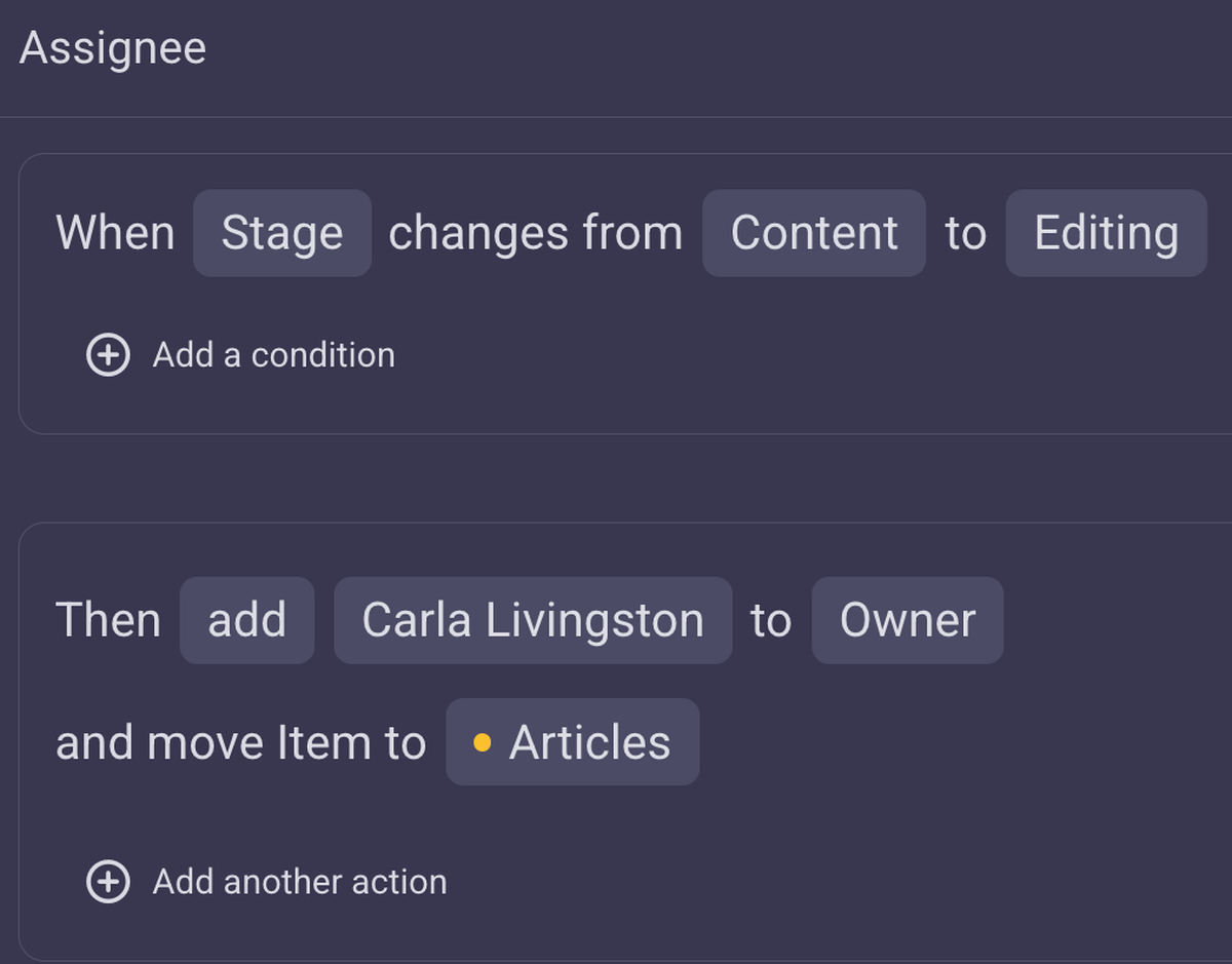 Board automations in Plaky