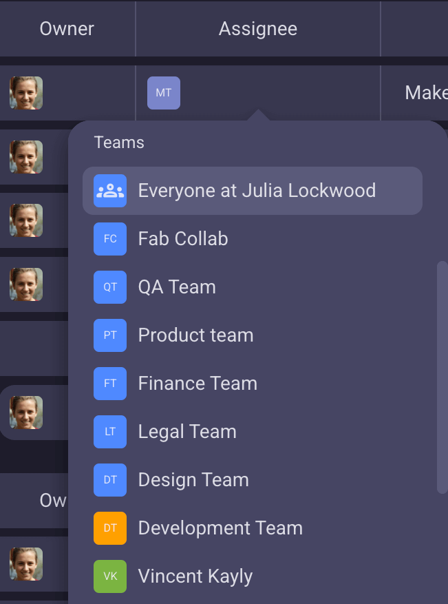 Adding team members to custom Person fields in Plaky