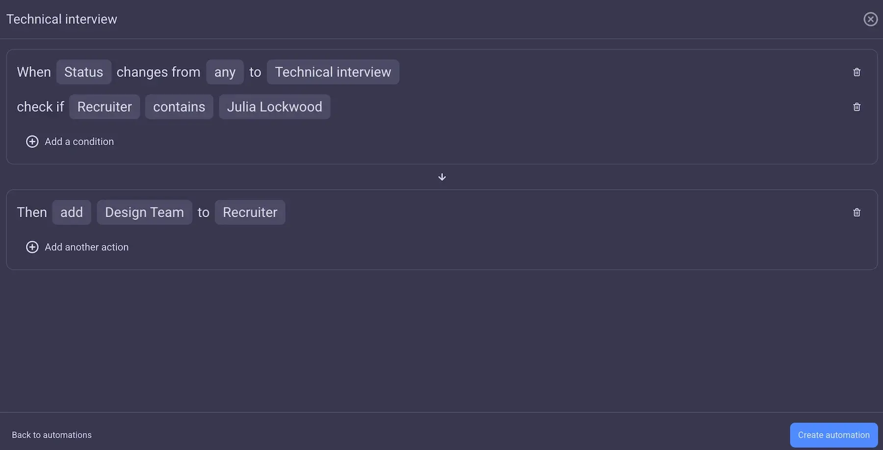 Board automations in Plaky