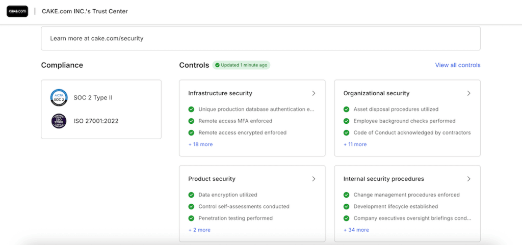 CAKE.com’s Trust Center