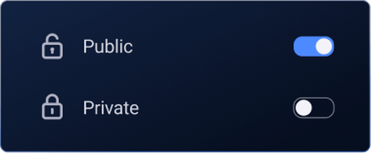 Public and private boards in Plaky