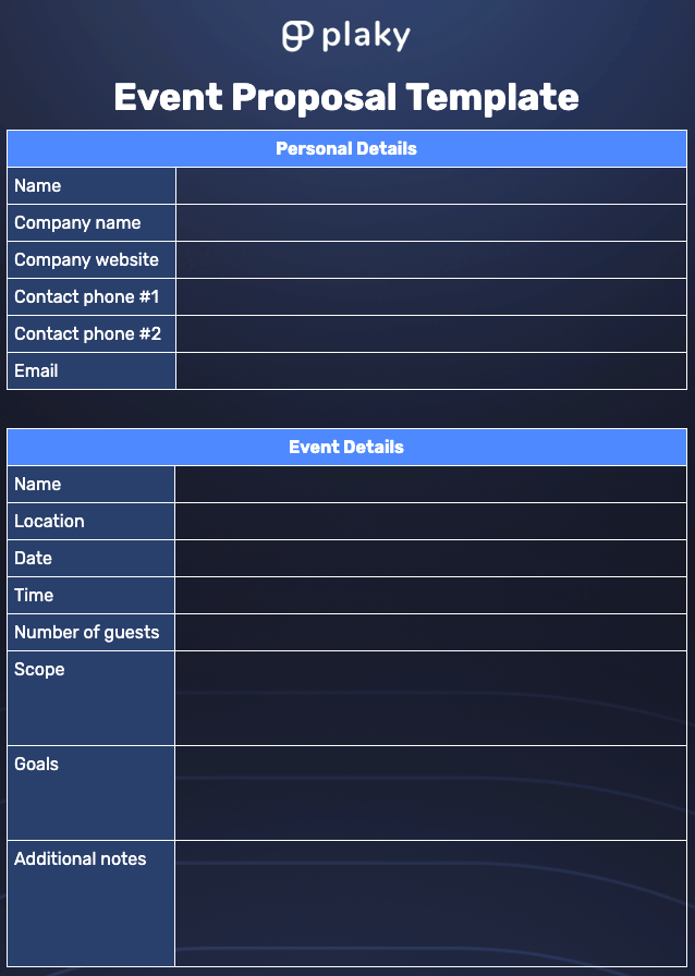 event proposal template