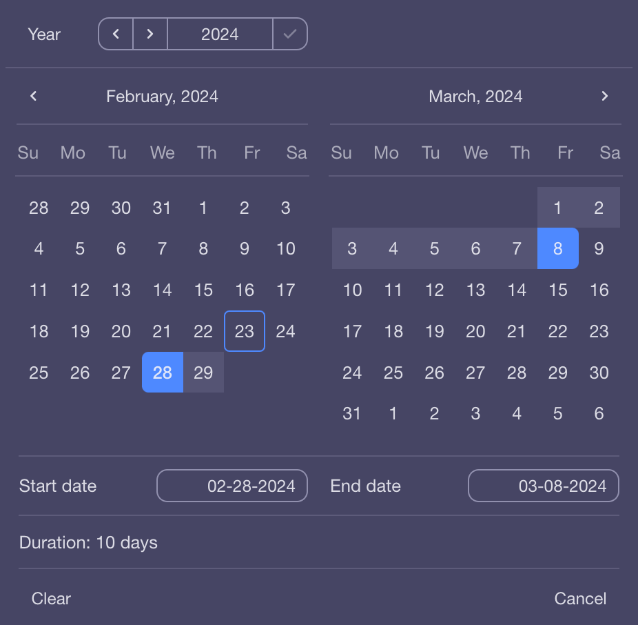 Choosing a timeline in Plaky