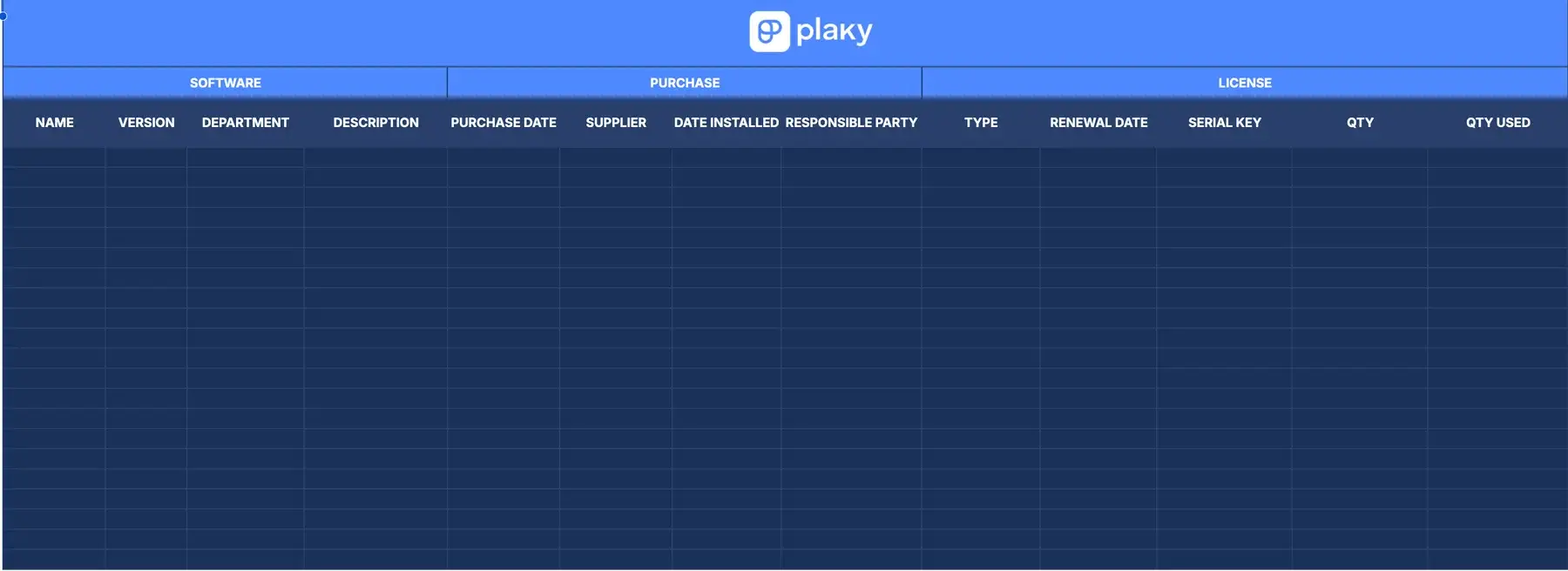 IT inventory sheet template