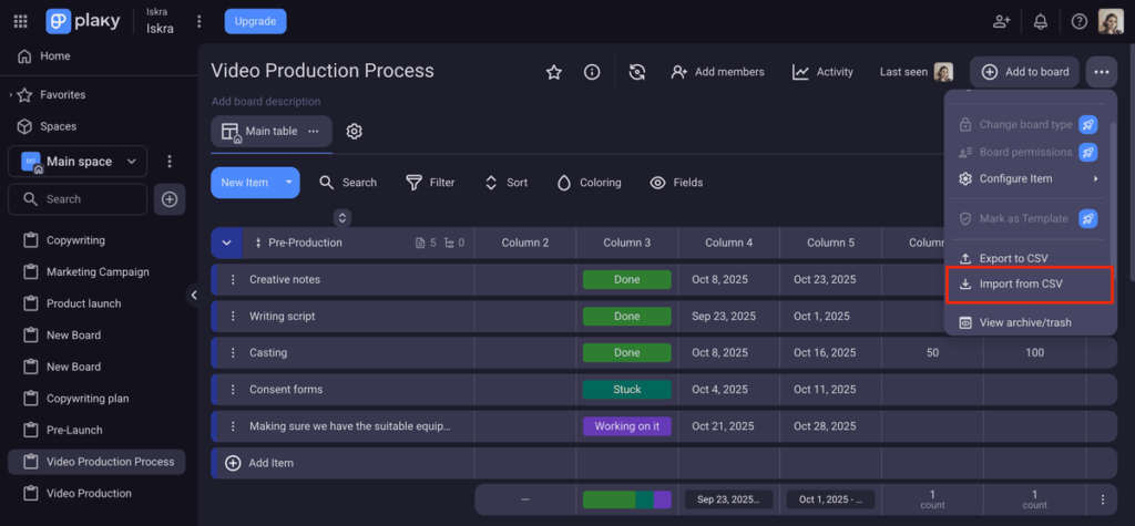 Import Data From monday.com Into Plaky Easily & Quickly