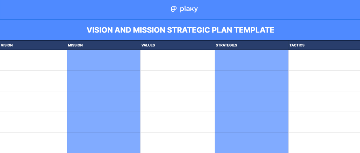 Free Vision and Mission Template