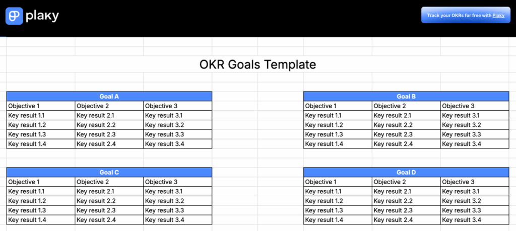 Okr Worksheet.pdf Track Objectives and Key Results With 8 Free OKR Templates
