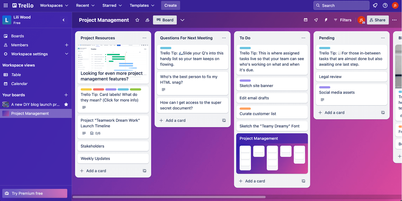 Trello Workspace