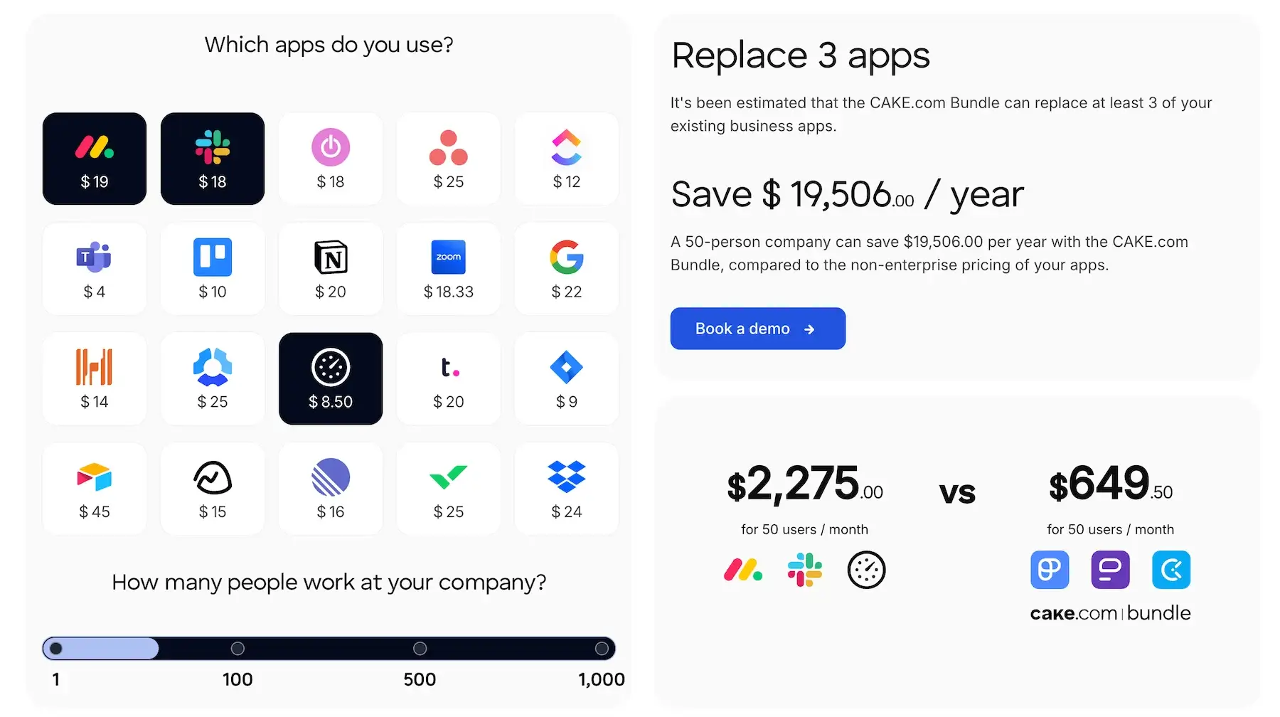 Comparing other tools with CAKE.com Bundle