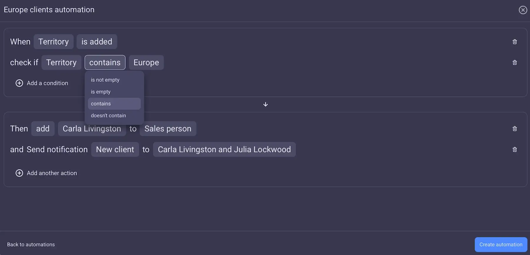 Automations on Plaky’s paid plans