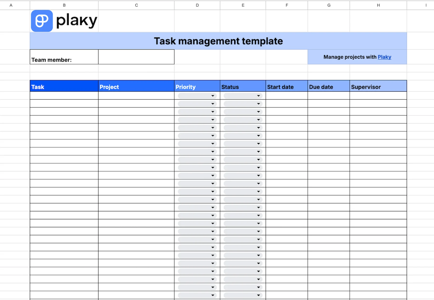 Task management template