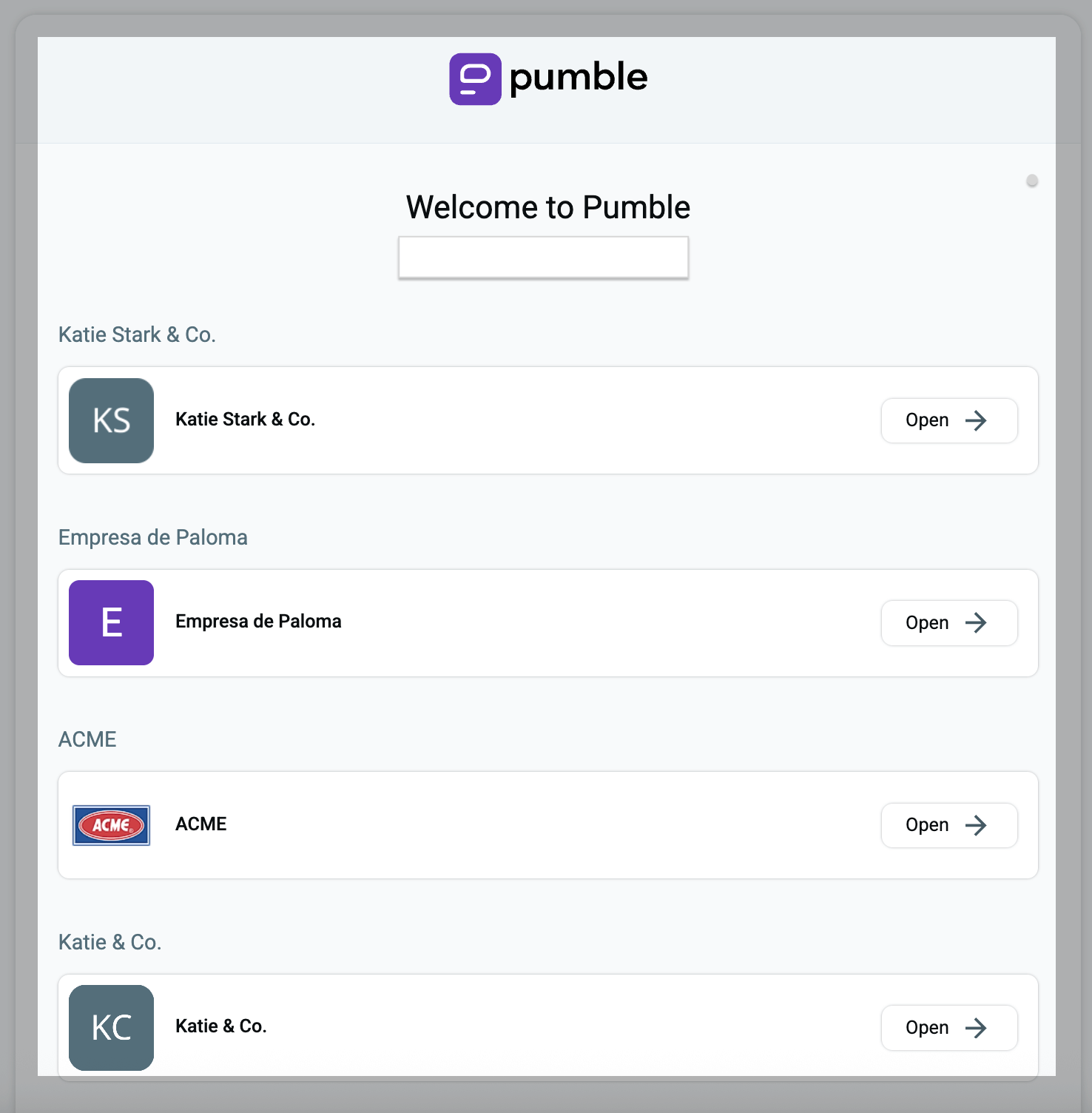 Choosing Pumble workspaces to connect to Plaky