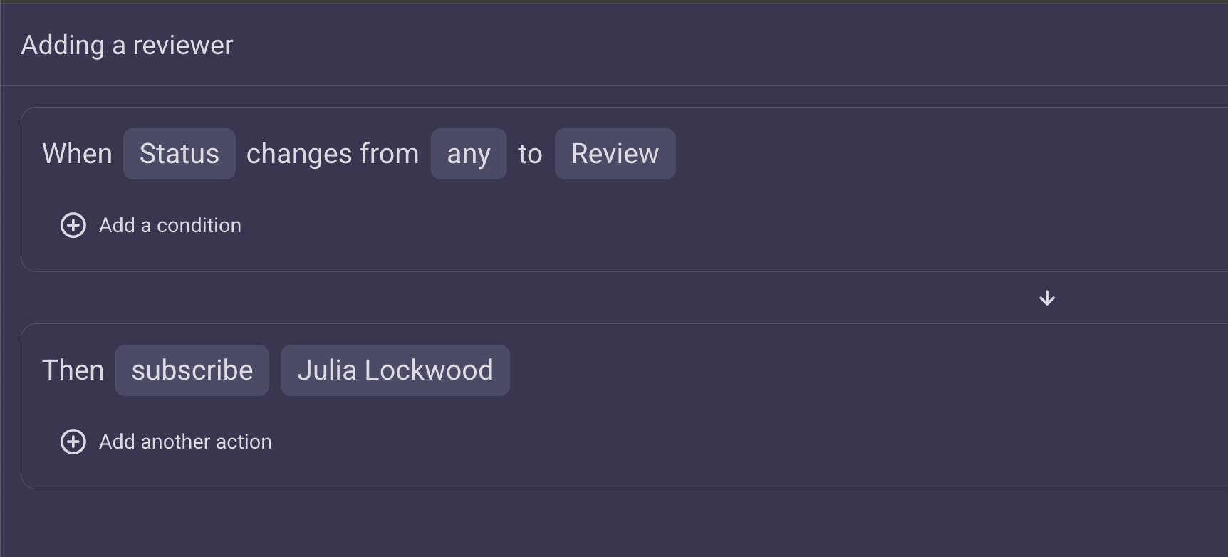 Board automations in Plaky project management software