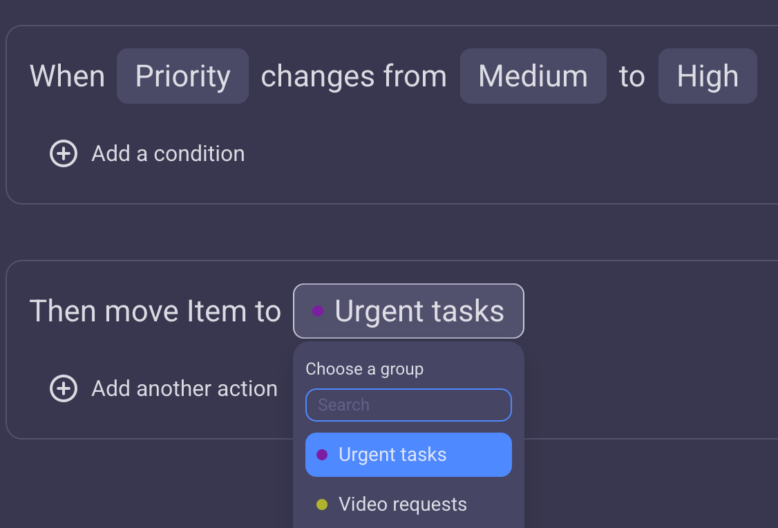 Creating a board automation in Plaky project management software