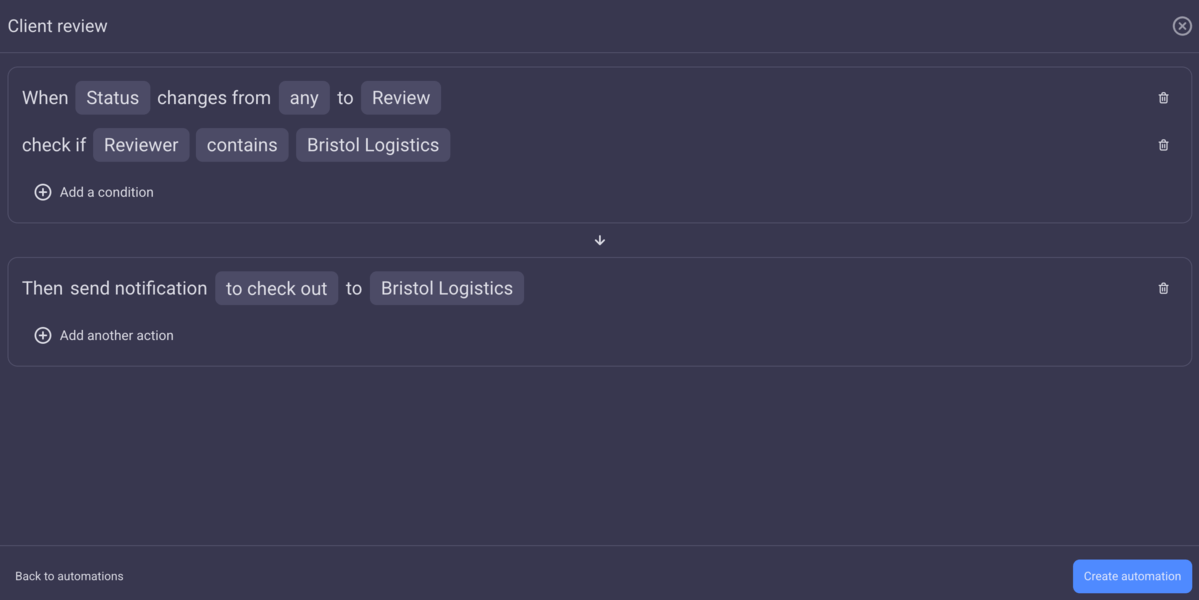 Automations in Plaky