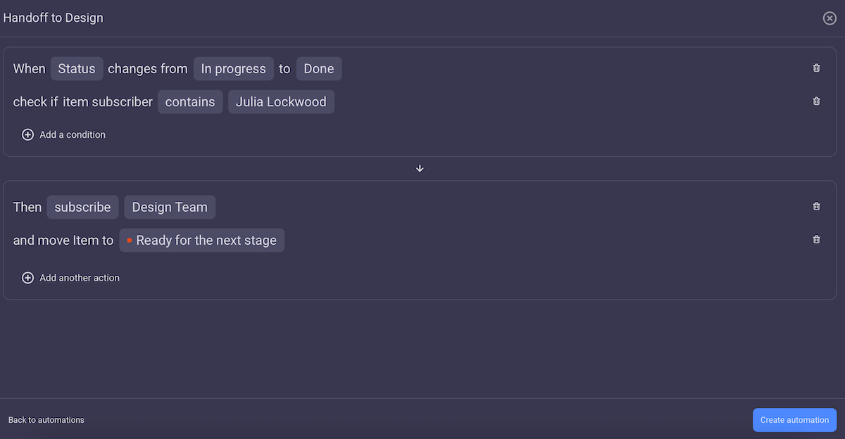 Board automations in Plaky