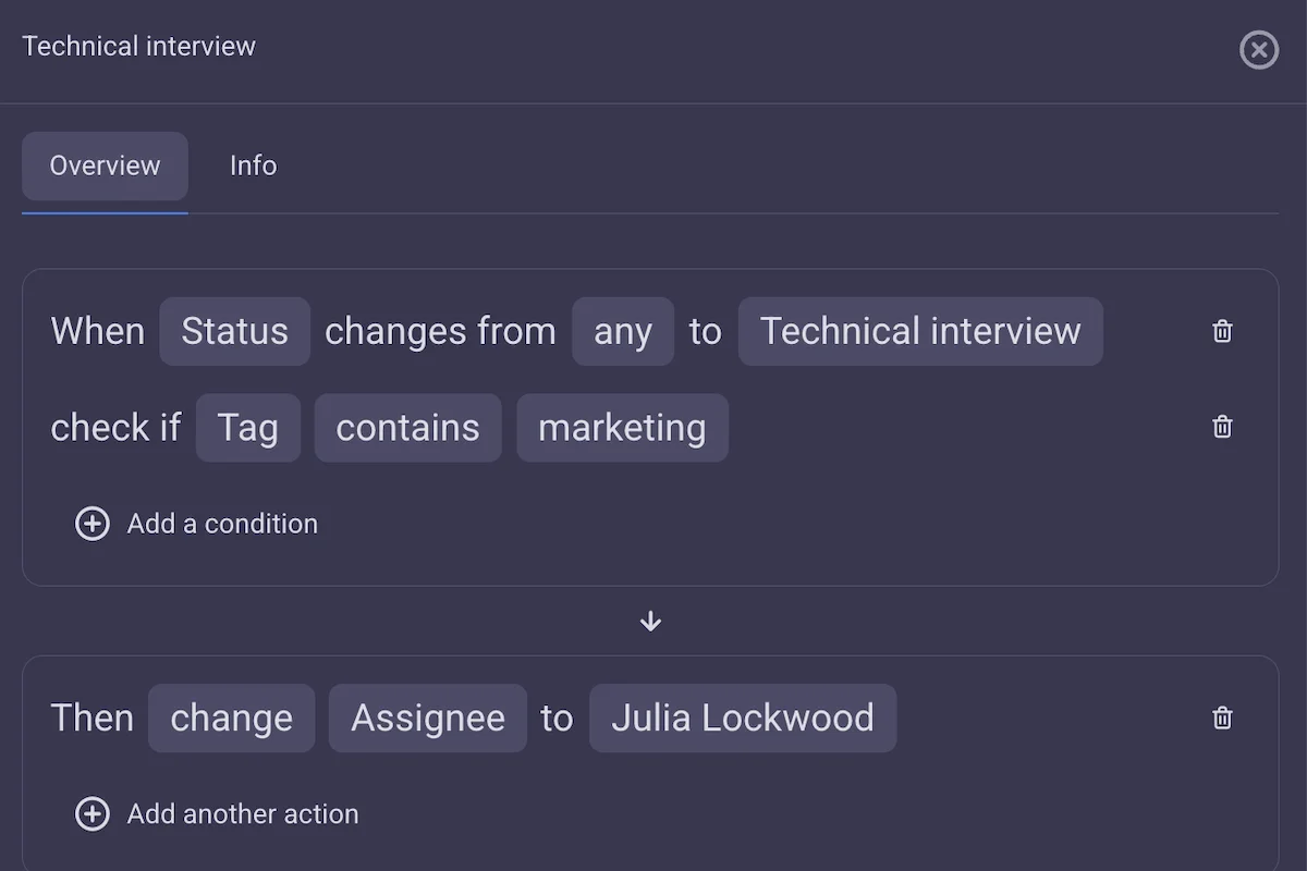 Board automations in Plaky