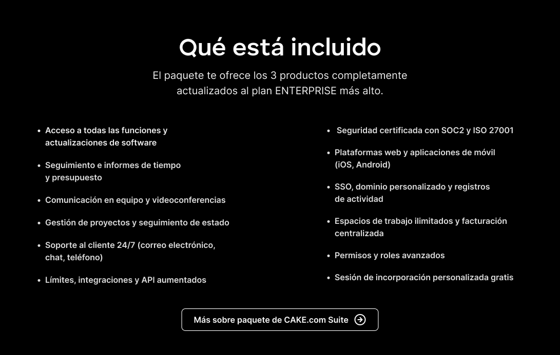 Oferta generosa de paquete de CAKE.com