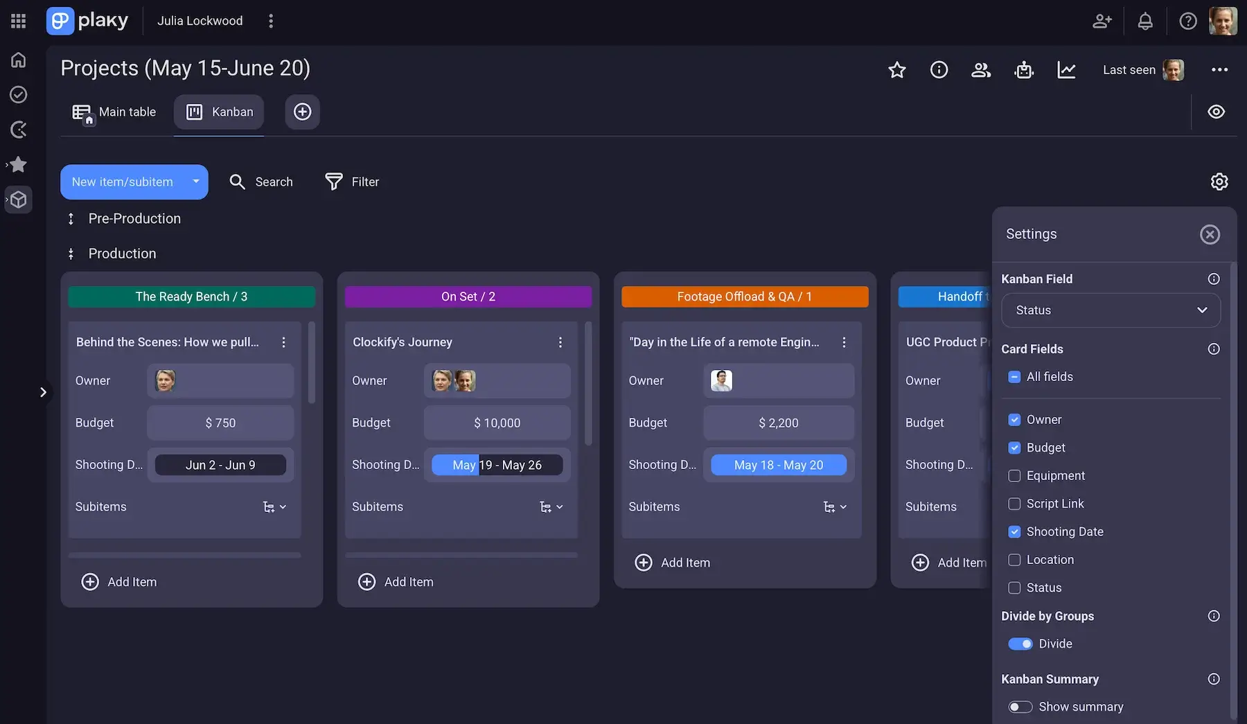Tracking progress in Plaky