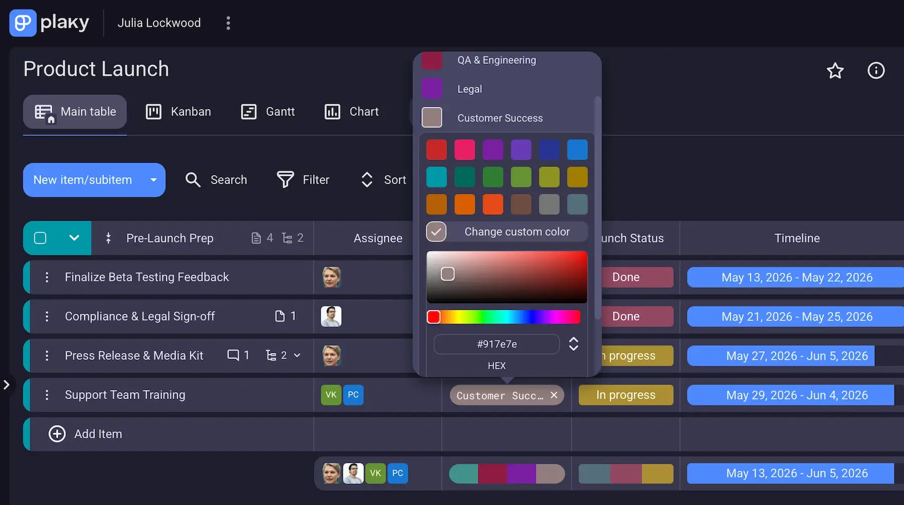 Plaky’s custom color picker