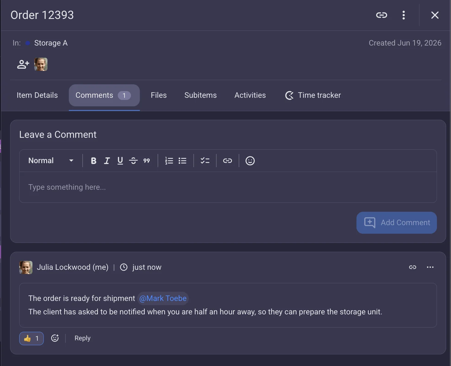 Comments in Plaky