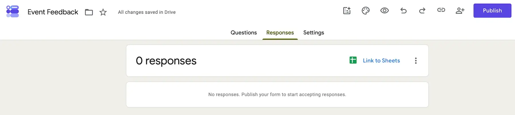 Linking a dedicated spreadsheet in Google Forms